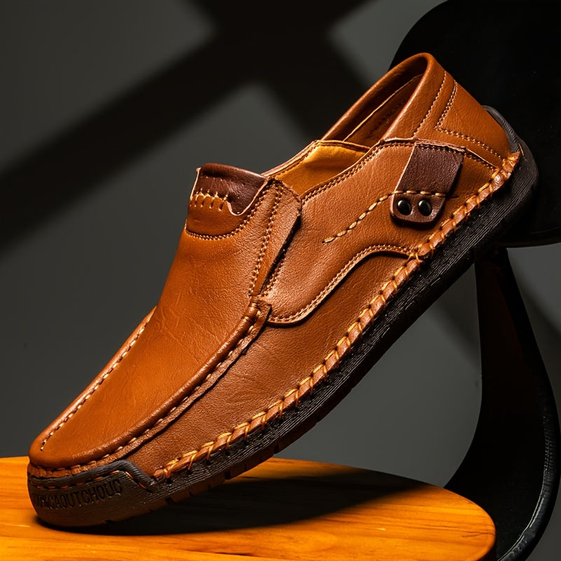 Men's Casual Shoes Fall One Step Lazy Large Business Casual Soft Sole Bean Shoes Dad Men's Shoes