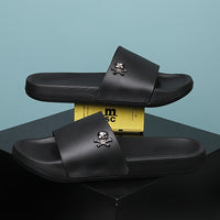 Men's Solid Colour Simple Style Open Toe Breathable Slippers, Comfy Non Slip Casual Soft Sole Slides, Men's Footwear