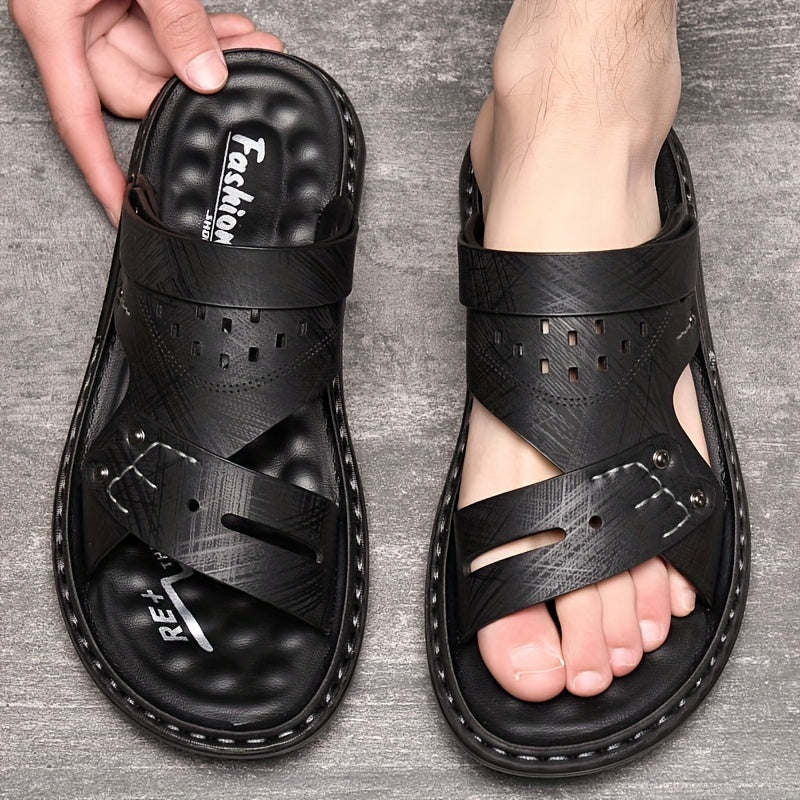 Lightweight Quick-Drying Men's Non-Slip Sandals, Comfy Beach Shoes for Summer