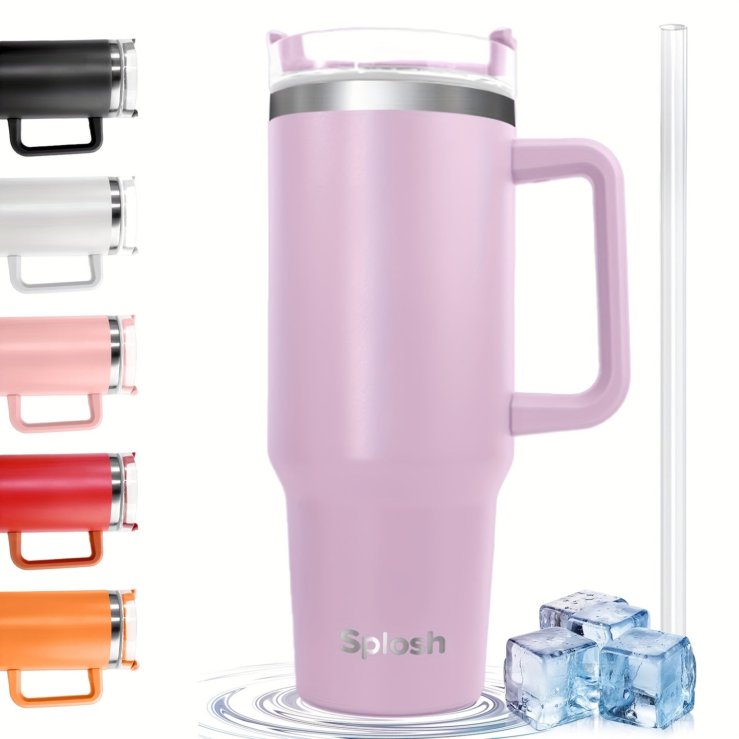 40 Oz. Insulating Glass With Handle And Straw Cover, Vacuum Reusable Stainless Steel Water Bottle, Double-layer Vacuum Insulation, Beverage Insulation And Long-lasting Cold Preservation. Coffee Cups, Christmas Cups, Local War