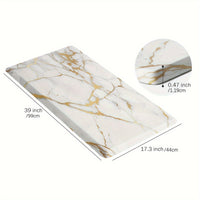 Kitchen Mat, 1/2 Inch Thick Anti Fatigue Kitchen Rugs and Mats Cushioned Kitchen Floor Mat Non-Skid Kitchen Mats for Standing Desk Office Sink 17.3"x39", White