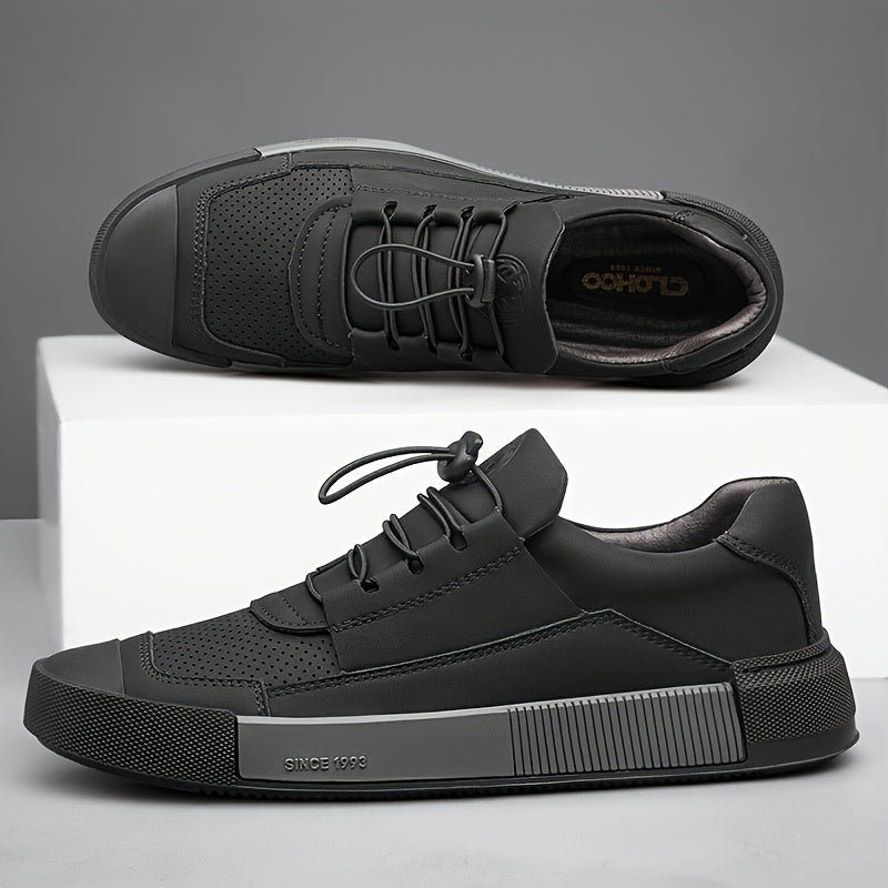 CLOHOO Brand Men'S Shoes with Rubber Soles, Stylish Sports Casual Shoes, Street-Style Skate Shoes, Popular New Breathable Soft-Soled Comfortable Men'S Shoes, Youth British Style Men'S Footwear.