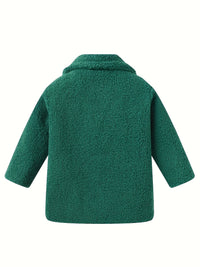 JOMAKE Girls' Winter Coat - Pastel Pink & Ombre Jacket with Button Front Closure, Soft Fleece-Lined Lapel Collar, Non-Stretchy Fabric for Everyday & Formal Events, Long Sleeve Casual Outerwear for School, Travel - Cute Korean