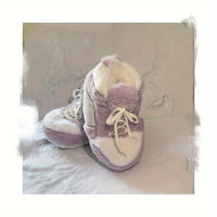Men's Fuzzy Lace Up Thermal Home Shoes, Comfy Non Slip Casual Funny Indoor Shoes, Men's Footwear