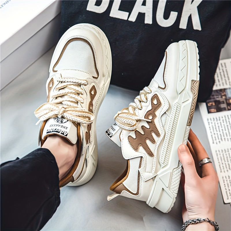 Men's Trendy Alphabets Decor Skate Shoes, Fashionable Non-Slip Sneakers, Men's Footwear