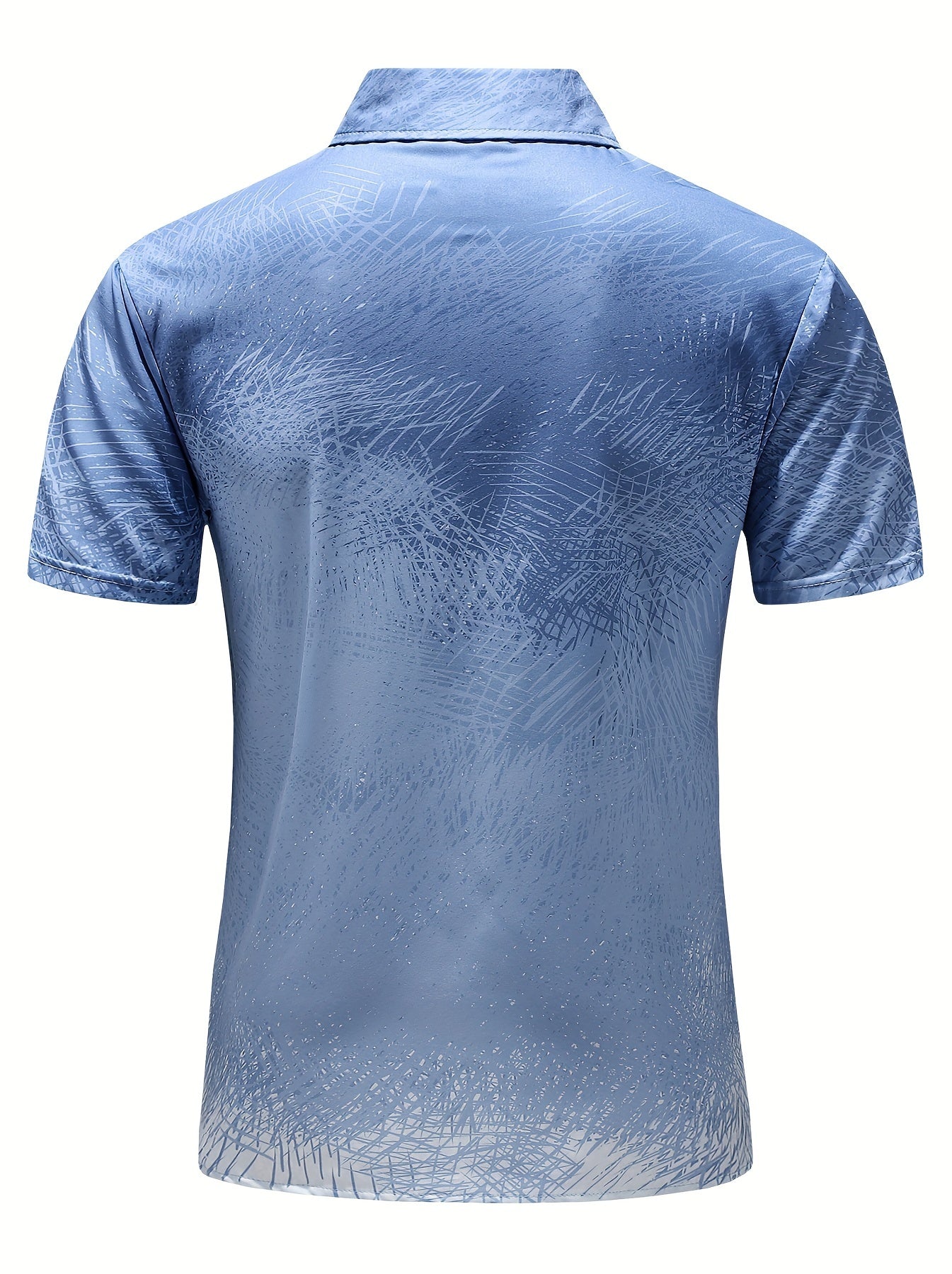 Men's Vibrant Pink to Purple Gradient Short Sleeve Shirt - Lightweight Polyester, Button-Up with Chest Pocket, Ideal for Summer Beach Parties & Casual Wear, Beach Wear