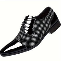 Men'S Dress Shoes Classic Lace-Up Formal Oxfords Modern Tuxedo Business Casual Scale Pattern Comfort Formal Shoes for Men Father'S Day Gift