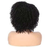 Short Kinky Curly Wigs Side Part Afro Bomb Curly Wig Heat Resistant Fiber Kinky Curly Synthetic Full Wigs For Women 6 Inch