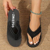 Chic Women's Beach Sandals - Lightweight & Comfy Flat Slides - Perfect for Summer Casual Outdoor Wear
