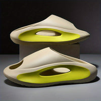 Men's Slippers Anti-collision Design Stepping On Feces Feeling Slippers Men's Bath Home Thickened Sole Heightened Sandals And Slippers Women