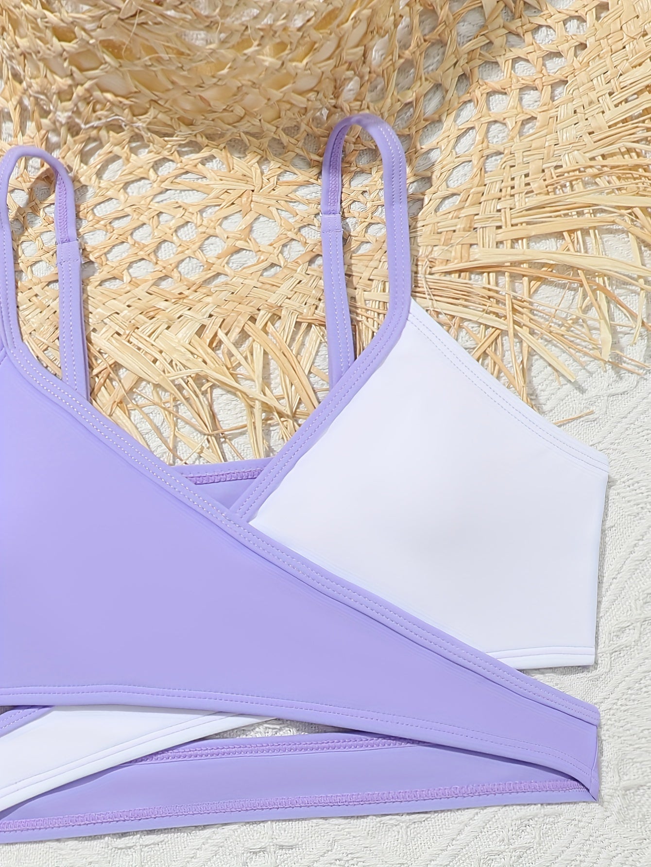 3pcs Fashionable Girls Bikini Swimwear Set - Comfortable, Quick-Dry Bathing Suit with Adjustable Straps - Perfect Sun-Ready Summer Clothes for Beach Vacations