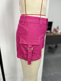 Stretchy Comfort Fit Grey Denim Shorts - High-Waisted, Side Flap Pocket, Casual, Soft, Breathable, and Relaxed Fit - Women's Fashionable Denim Jeans & Clothing for Everyday Wear