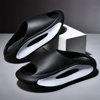 Men's Slippers Anti-collision Design Stepping On Feces Feeling Slippers Men's Bath Home Thickened Sole Heightened Sandals And Slippers Women