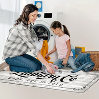 1pc Non Slip Laundry Room High Quality Runner Rug, Decor Non-Skid Comfort Standing Mat Machine Washable Text Design Laundry Mat, Floor Mats & Matting for Kitchen, Porch, Bathroom, Hotel, Commercial Laundry Rooms, And Home