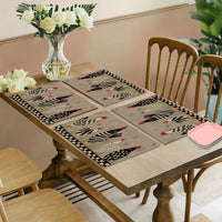 Farmhouse Rooster Kitchen Mats (2/4pcs) - Non-Slip, Washable Linen Placemats, Perfect for Dining & Home Decor, 12x18 Inches