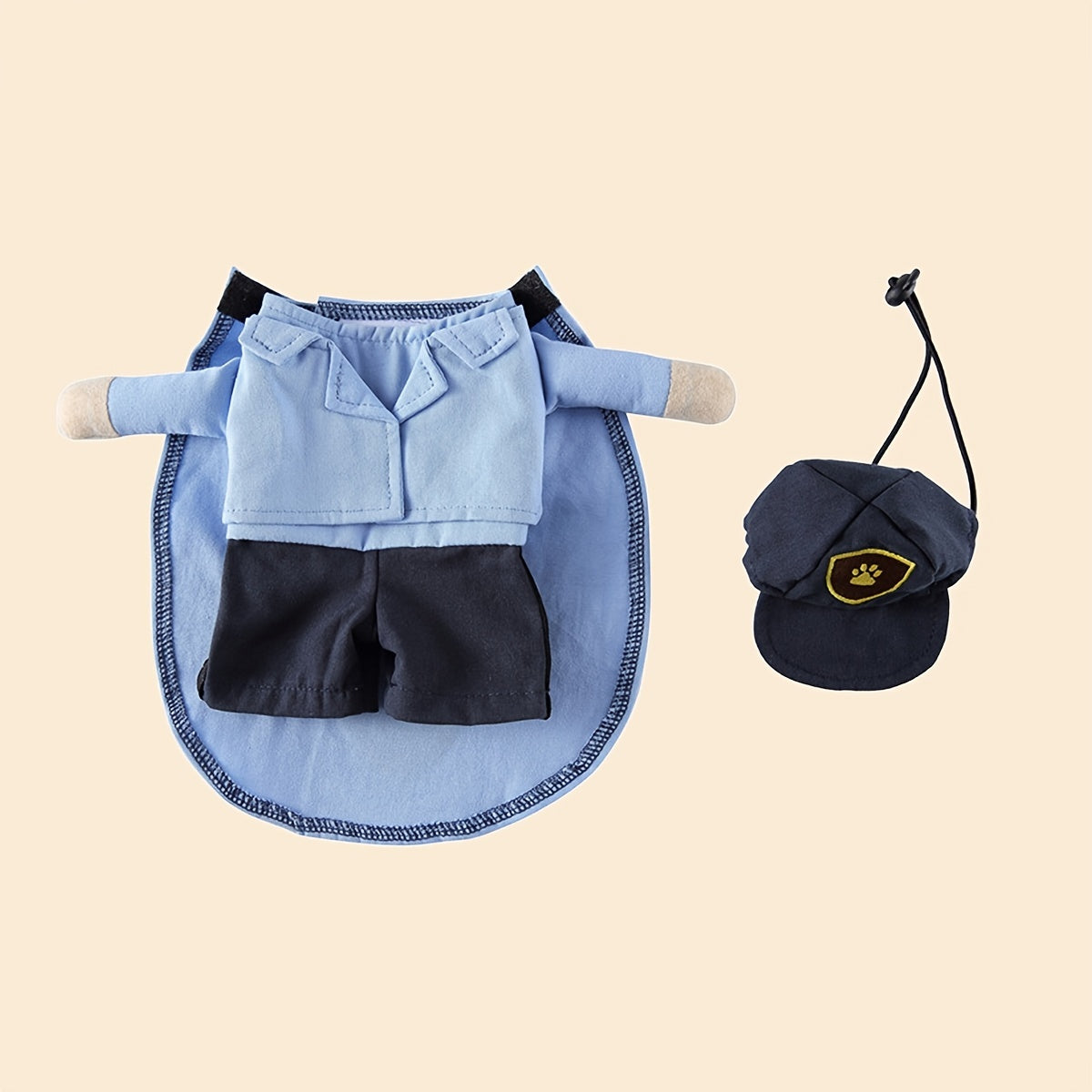 Halloween Pet Costume - Courier Cosplay Apparel With Hat For Small And Medium Dogs And Cats -  For Festivals And Parties - Perfect Gift for Pet Owners