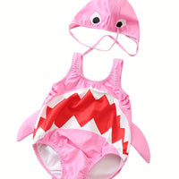 Toddler Boys Shark Swimsuit With Sponges Baby Bathing Suit With Sun Hat Baby Boy And Girl Swimsuit Kids Clothes Beach Vacation