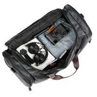 Men'S Genuine Travel Duffel Bag - Adjustable Shoulder Straps, Multiple Compartments, Durable & Stylish for Weekends, Trips & Daily Use (Black), Luggage for Travel, Secure Zipper Closure