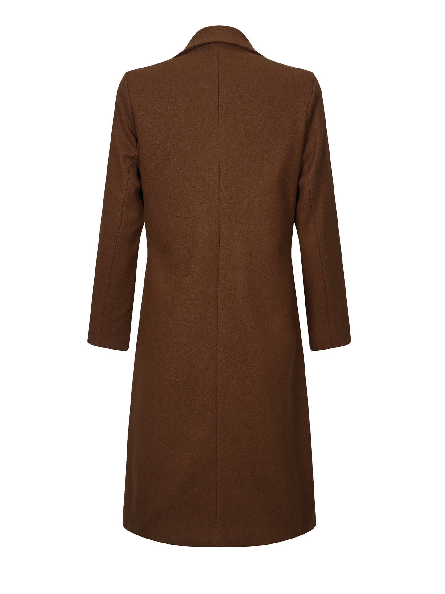 Double Breasted Simple Trench Coat, Casual Long Sleeve Outerwear, Women's Clothing