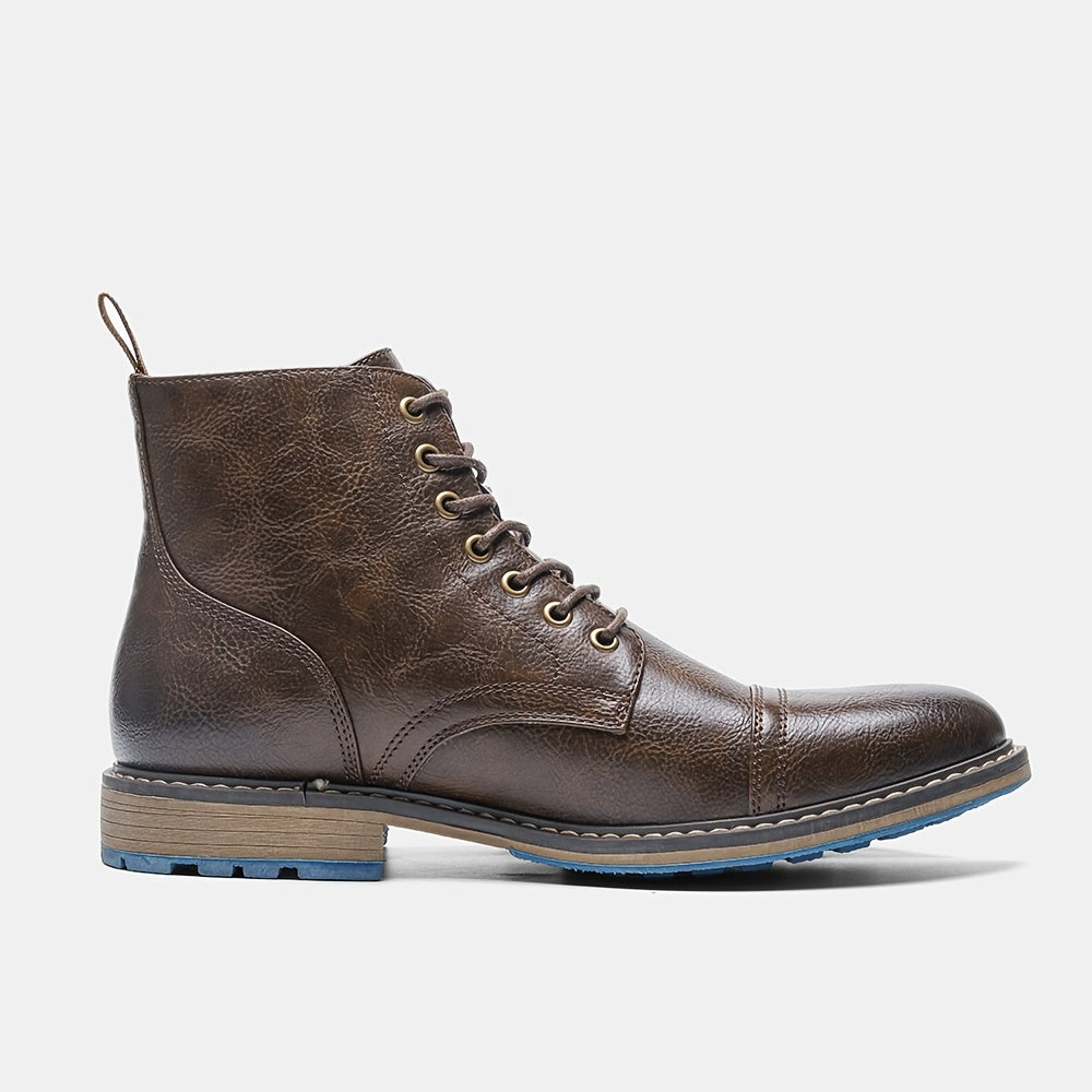 Men's Oxford Boots Cap Toe Ankle Boots Outdoor Formal Dress Shoes For Mega Mart Center Men's Oxford Boots Cap Toe Ankle Boots Outdoor Formal Dress Shoes For Mega Mart Center