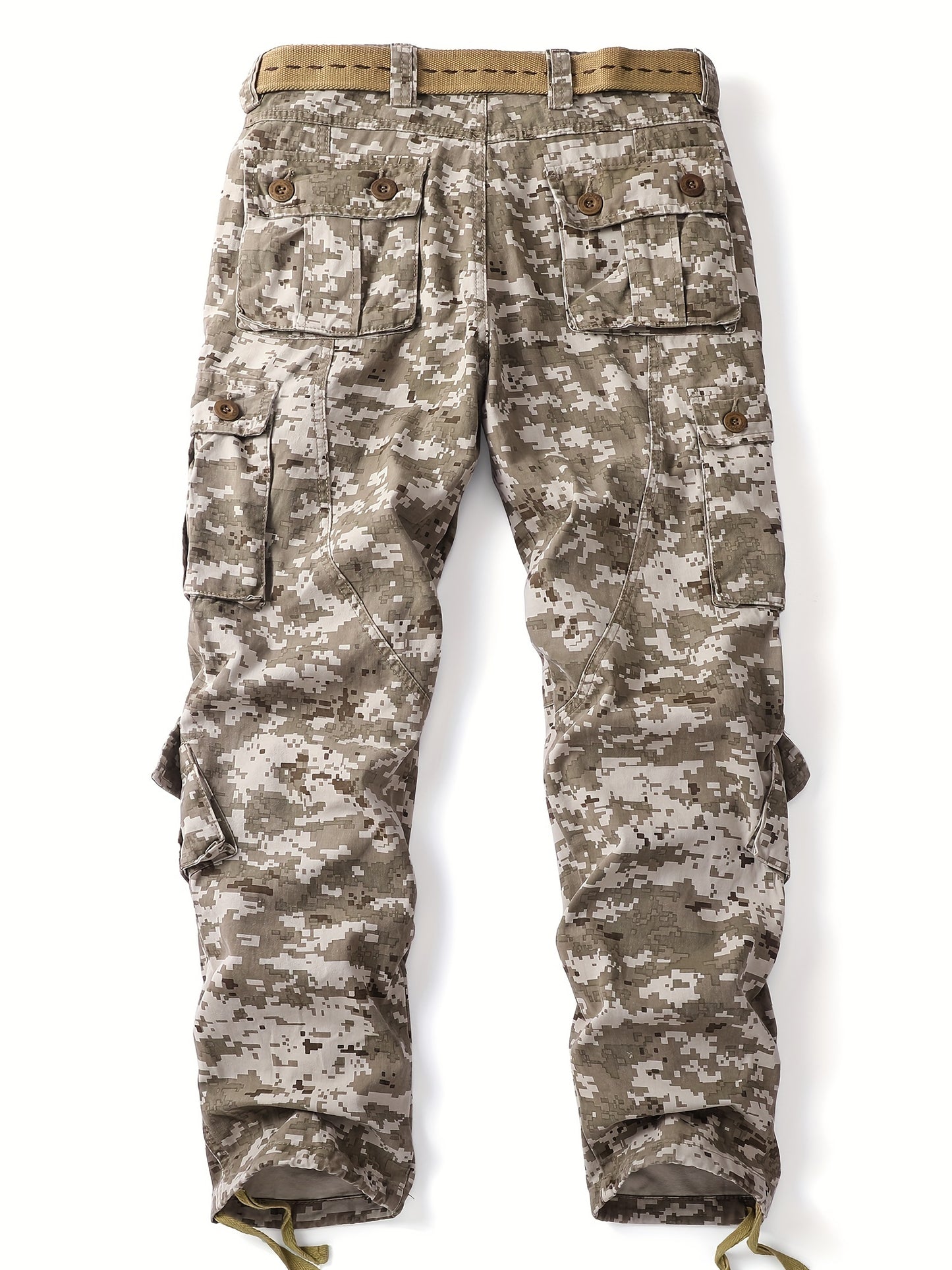 Mens Trendy Camouflage Cargo Pants - Durable & Comfortable with Spacious Flap Pockets - Perfect for Outdoor, Work & Streetwear - Hiphop Inspired Loose Fit Style