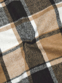 Women's Comfy Chic Plaid Shacket - Stretchy, Versatile, Easy-Care, Long Sleeve Layer for All Seasons