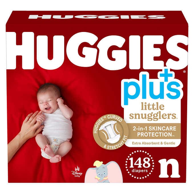 Huggies Newborn Diapers, Little Snugglers Newborn Diapers, 148 Count