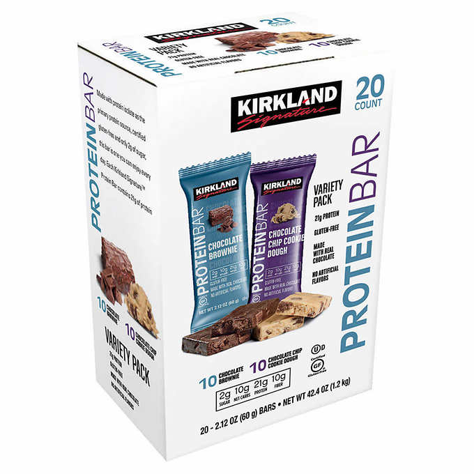 Kirkland Signature Protein Bars Chocolate Chip Cookie Dough, 20-count 2.12 OZ