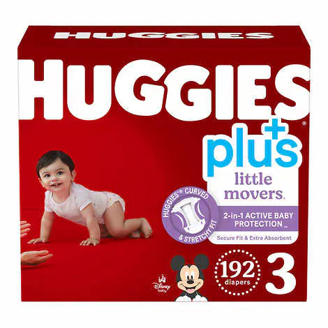 Huggies Plus Diapers Sizes 3 - 7