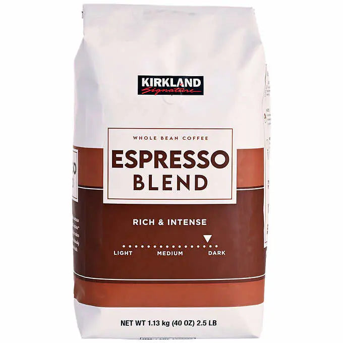 Kirkland Signature Starbucks Espresso Blend Dark Roast Whole Bean Coffee, 32 Ounce