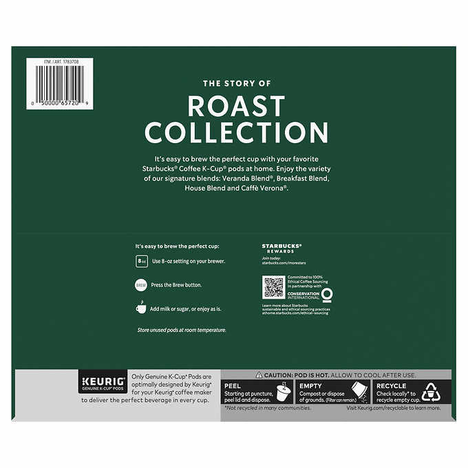 Starbucks Classic Roasts K-Cup Variety Pack (64 Count)