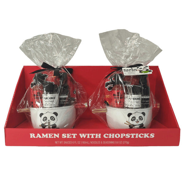 Panda Ramen Gift Set with Chopsticks, 2-pack