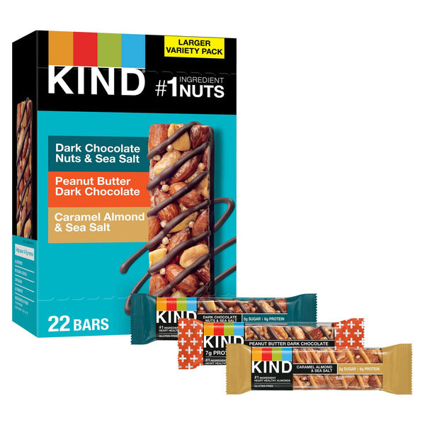 KIND Nut Bar, Variety Pack, 1.4 oz, 22-count