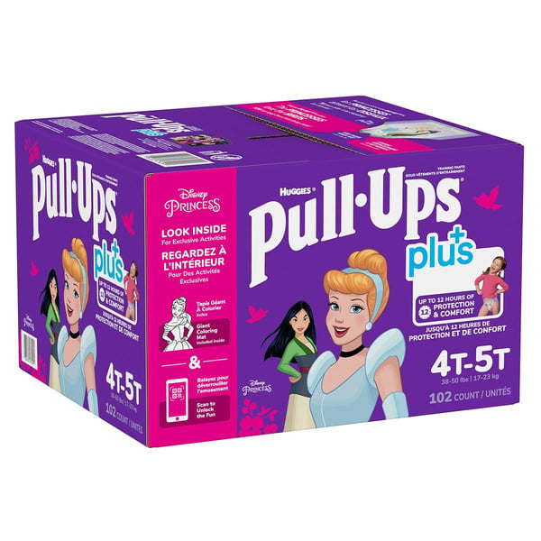 Huggies Pull-Ups Plus Training Pants For Girls', 4T-5T 102 count