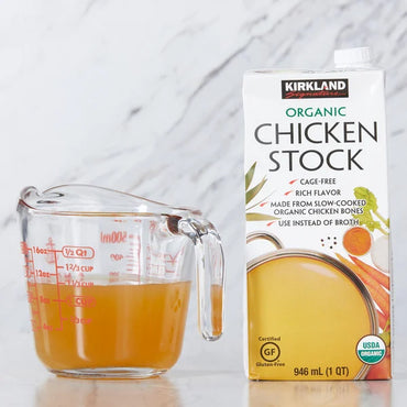 Kirkland Signature Expect More Organic Chicken Stock, 32 fl oz, 6-count