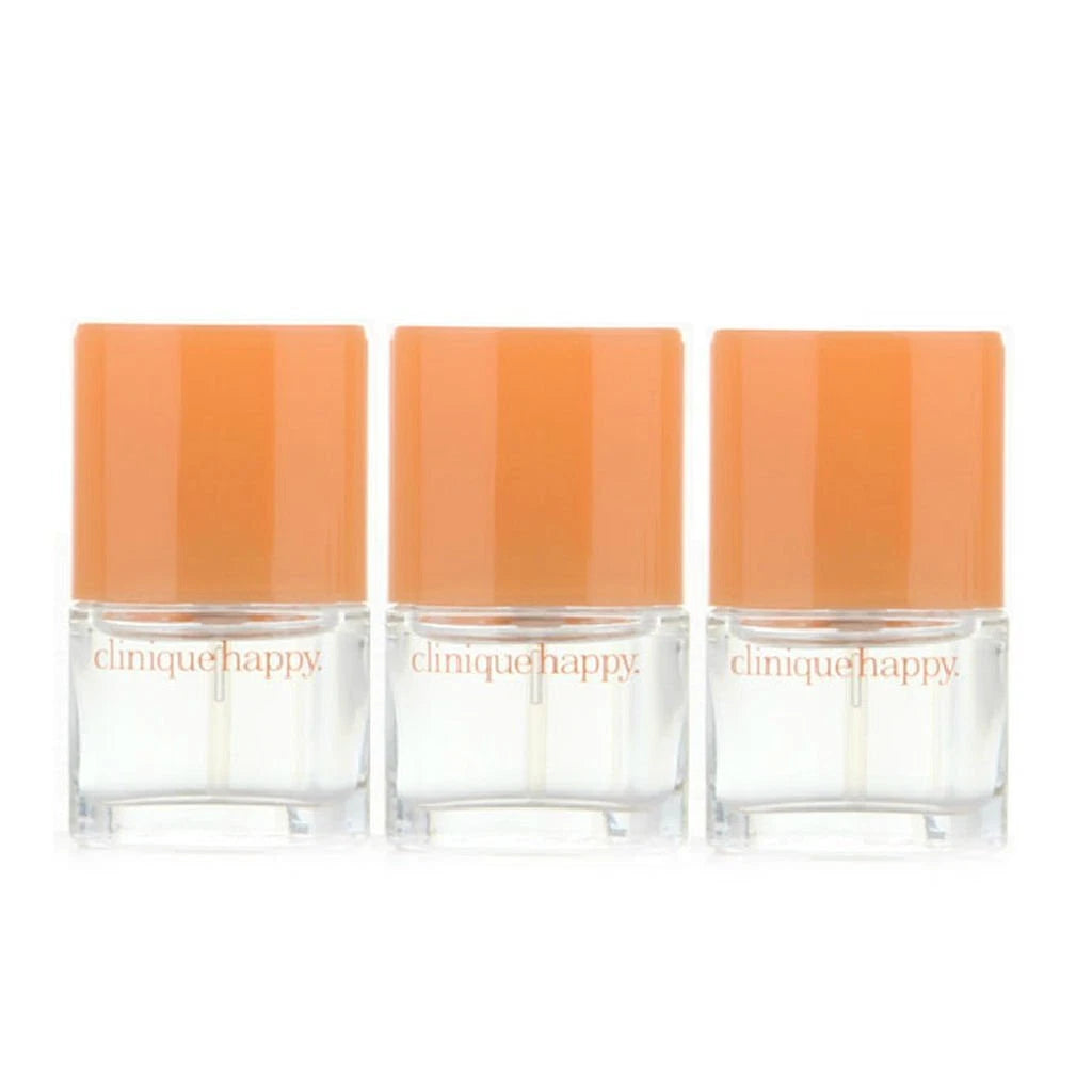 Lot of 3 Clinique Happy Perfume 0.14 oz Mini Bottle Deluxe Spray Gift Set. NO BOX