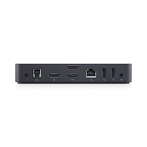 Dell USB 3.0 Ultra HD/4K Triple Display Docking Station (D3100), Black