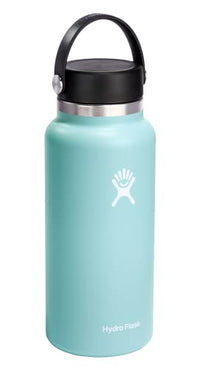 Hydro Flask 32 oz Wide Mouth with Flex Cap Stainless Steel Reusable Water Bottle Dew - Vacuum Insulated, Dishwasher Safe, BPA-Free, Non-Toxic