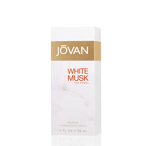 Jovan White Musk Eau de Cologne Spray, Enticing Cologne for Women, Vegan Formula, 2.0oz