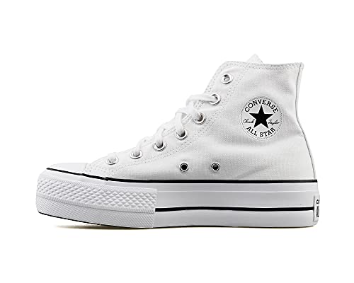 Converse Women's Chuck Taylor All Star Lift High Top Sneakers, White/Black/White, 7.5 Medium US