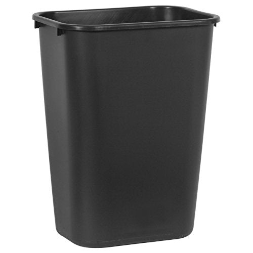 Rubbermaid Commercial Products 41QT/10.25 GAL Wastebasket Trash Container, for Home/Office/Under Desk, Black (FG295700BLA)