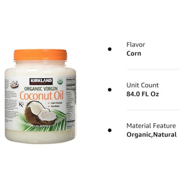 100% Organic Extra Virgin, Coconut Oil, Beauty Aid And Cooking Oil | Kirkland Signature Coconut Oil, 84 Ounce (Pack of 1) | Reusable Chopstick Helpers Practice for Many Age, Kids, Adult, Trainers. (2)
