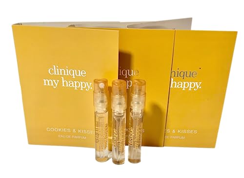 Clinique My Happy Cookies & Kisses Eau de Parfum Sample Vial 0.05 fl oz / 1.5 ml - 3 piece set