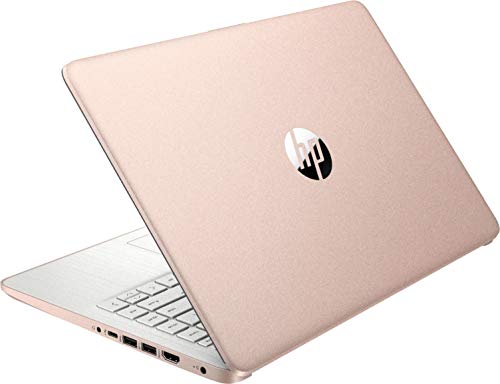 2022 Newest HP Stream 14in HD Laptop, Intel Celeron N4020(up to 2.8GHz), 8GB RAM, 128GB Space(64GB eMMC+ Card), 1-Year Office 365, WiFi, HDMI, USB-C, Webcam, Bluetooth, Windows 11S,Rose Gold+JVQ MP