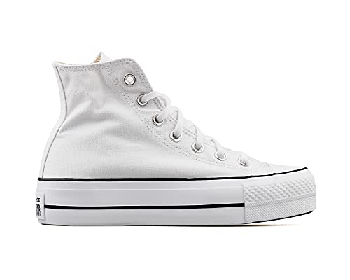 Converse Women's Chuck Taylor All Star Lift High Top Sneakers, White/Black/White, 7.5 Medium US