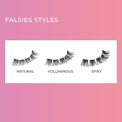 imPRESS KISS Falsies False Eyelashes, Lash Clusters, Natural', 12 mm, Includes 20 Clusters, 1 applicator, Contact Lens Friendly, Easy to Apply, Reusable Strip Lashes