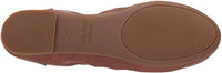 Amazon Essentials Women's Belice Ballet Flat, Chestnut Brown Faux Leather, 8 Wide