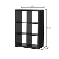 Better Homes and Gardens.. Bookshelf Square Storage Cabinet 4-Cube Organizer (Weathered) (White, 4-Cube) (Solid Black, 6-Cube)