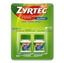 Zyrtec Cetrizine HCl/Antihistamine, 10mg, 50 Count, Pack of 2