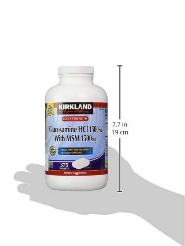 Kirkland Signature Glucosamine with MSM, 375 Tablets (2 Pack)